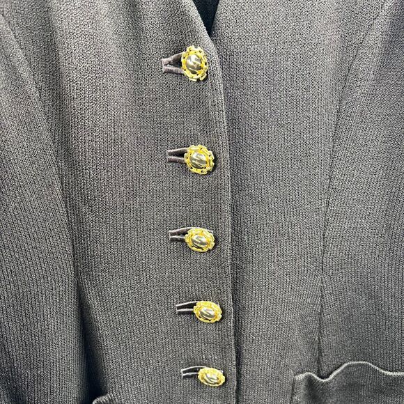 Vintage St. John Women's Santana Knit Brown Wool Evening Jacket Size Medium / 8 - Picture 6 of 7